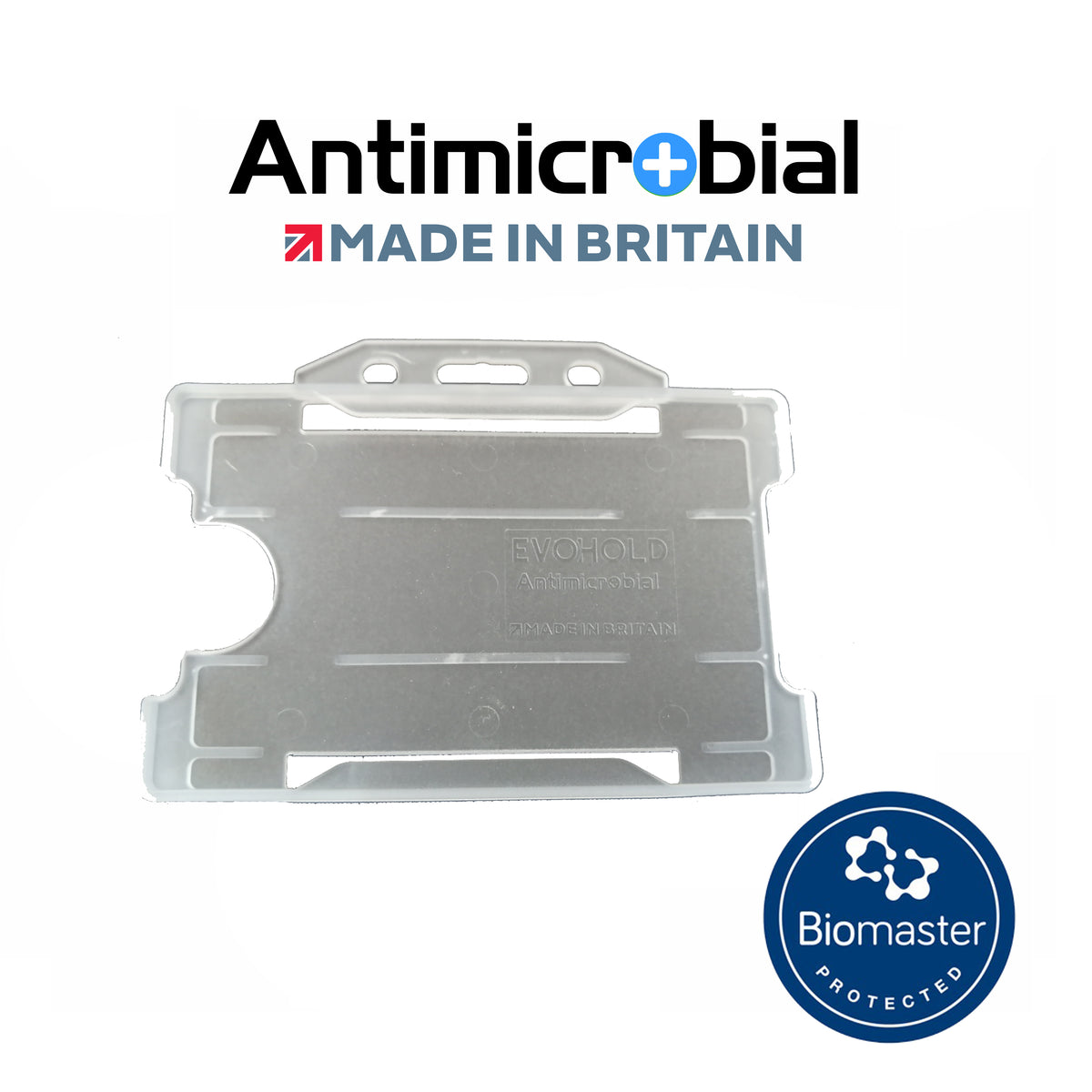 Evohold Antimicrobial Single Sided Landscape ID Card Holders | ASSL
