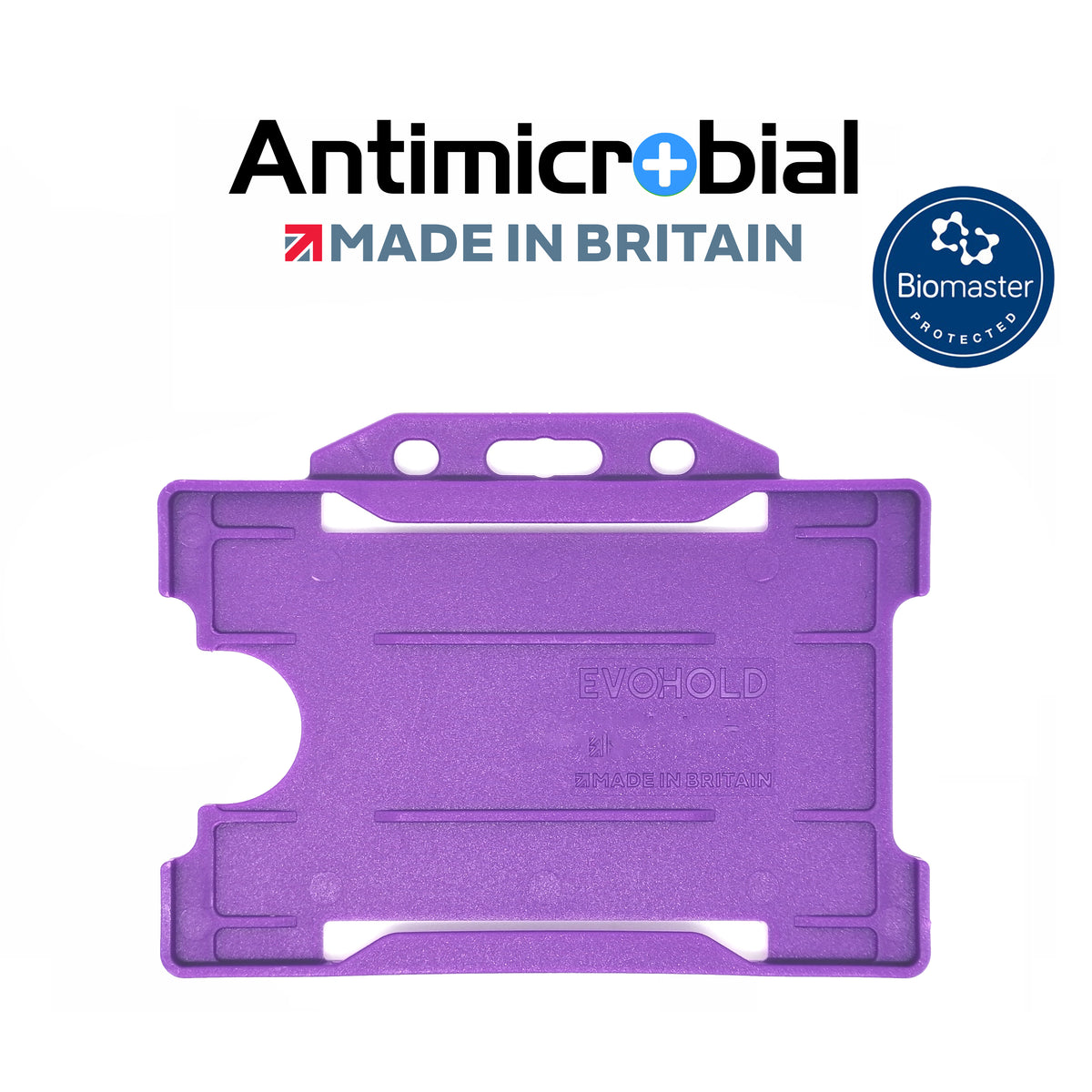 Evohold Antimicrobial Single Sided Landscape ID Card Holders | ASSL