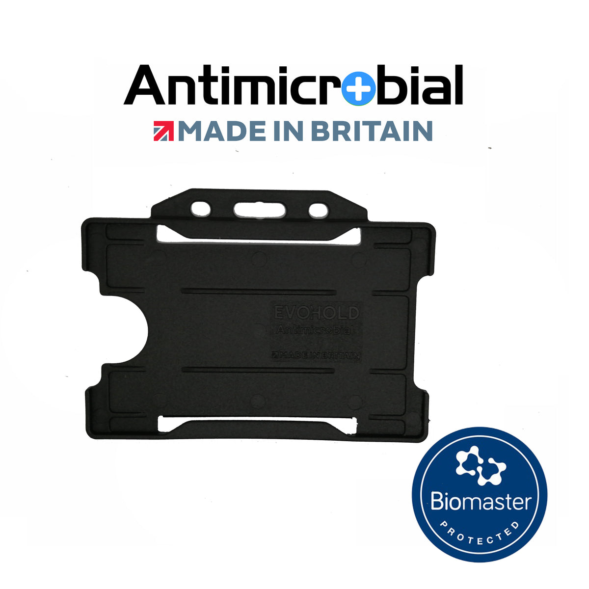 Evohold Antimicrobial Single Sided Landscape ID Card Holders | ASSL