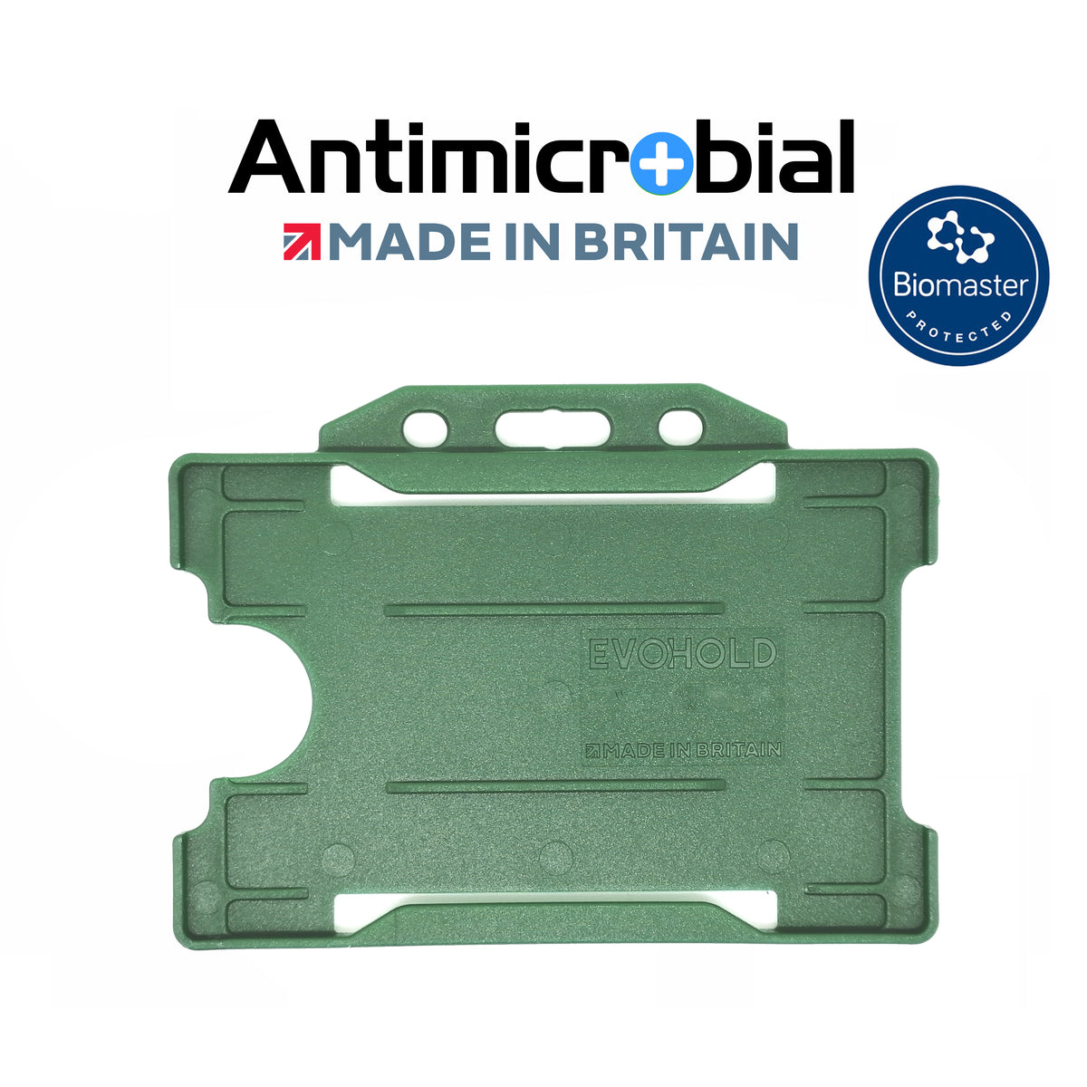 Evohold Antimicrobial Single Sided Landscape ID Card Holders | ASSL