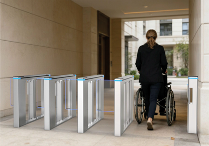 Aldebaran Access Control Speed Turnstile | Dual Gate | CX-ALD-2W - Cards-X (UK)
