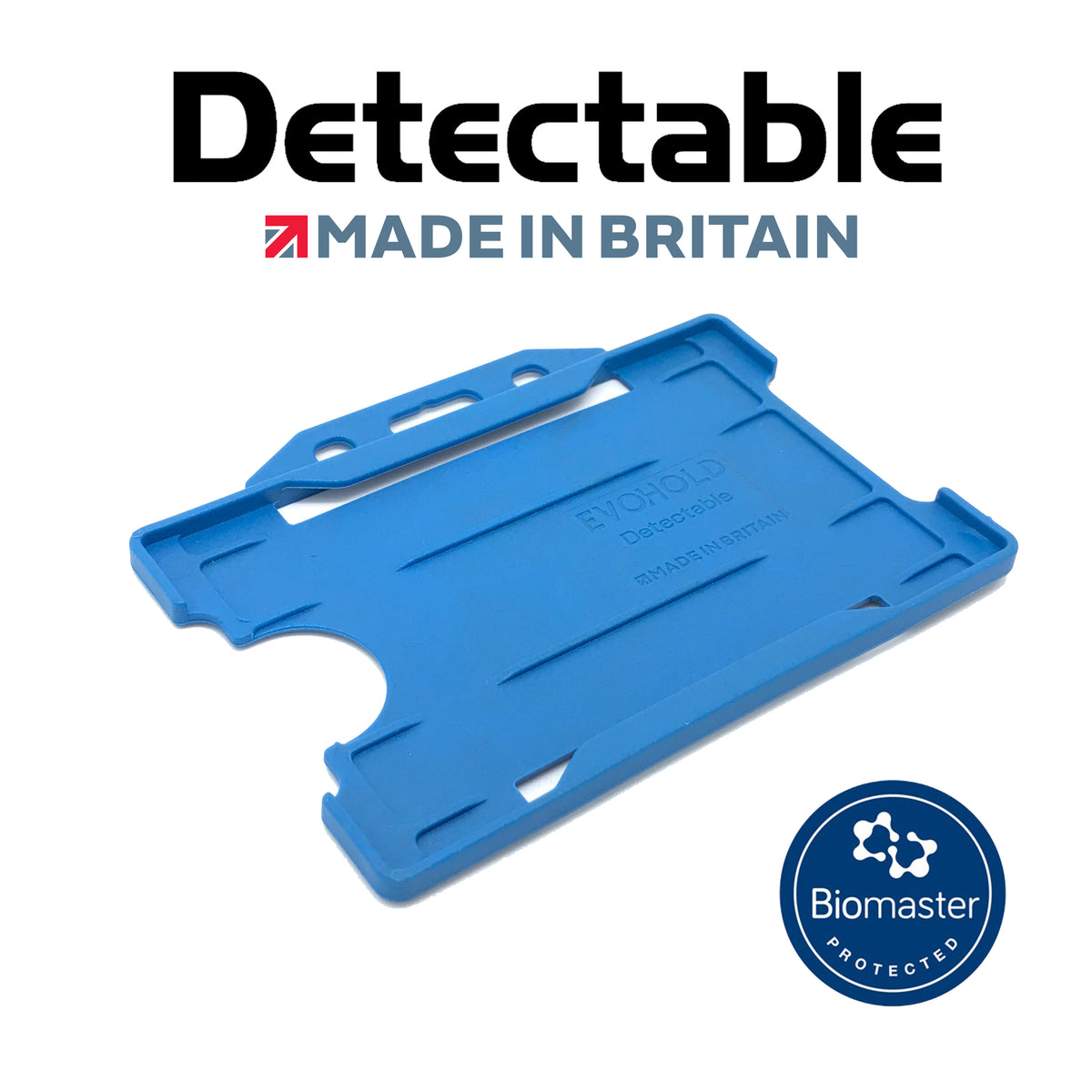 Evohold Metal Detectable Single-Sided Landscape ID Badge Holders | MDSSL