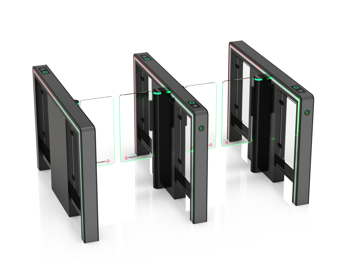 OMGates Vega Speed Gate | 2 Lanes | Internal | OMGVEG2LN