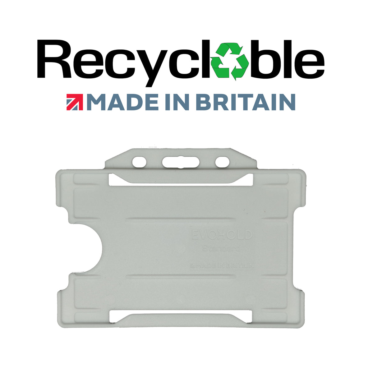 Evohold Recyclable Single Sided Landscape ID Card Holders | RSSL