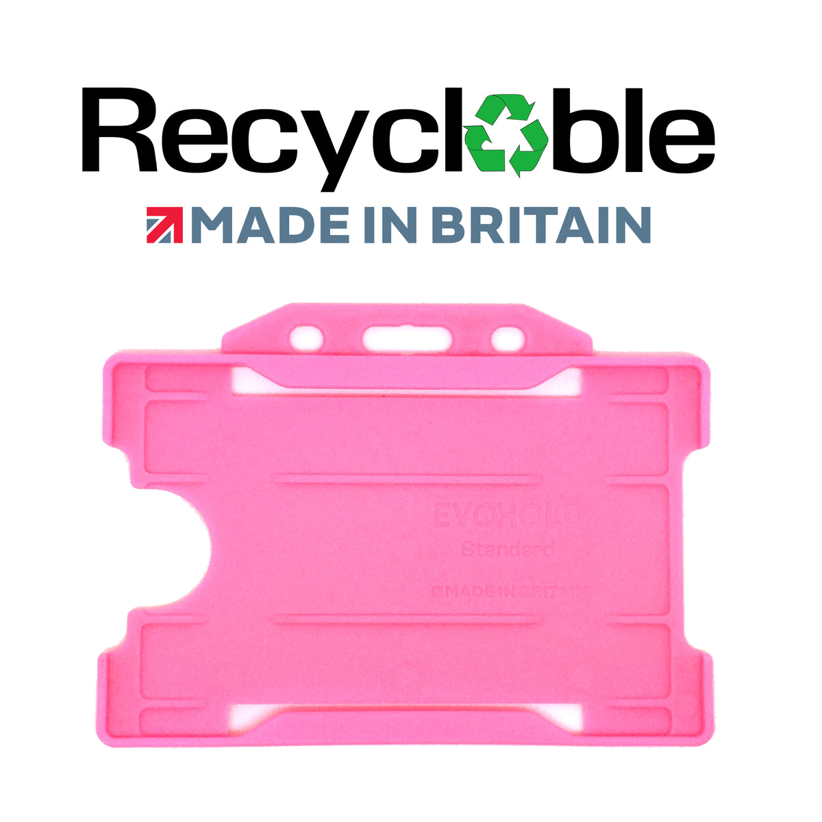 Evohold Recyclable Single Sided Landscape ID Card Holders | RSSL