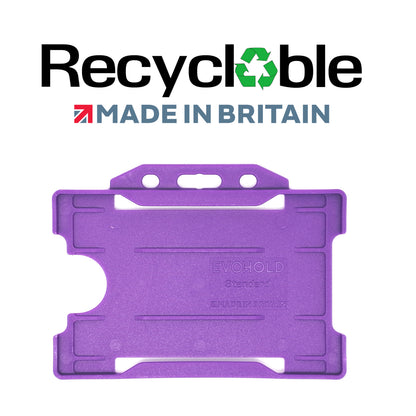 Evohold Recyclable Single Sided Landscape ID Card Holders | RSSL