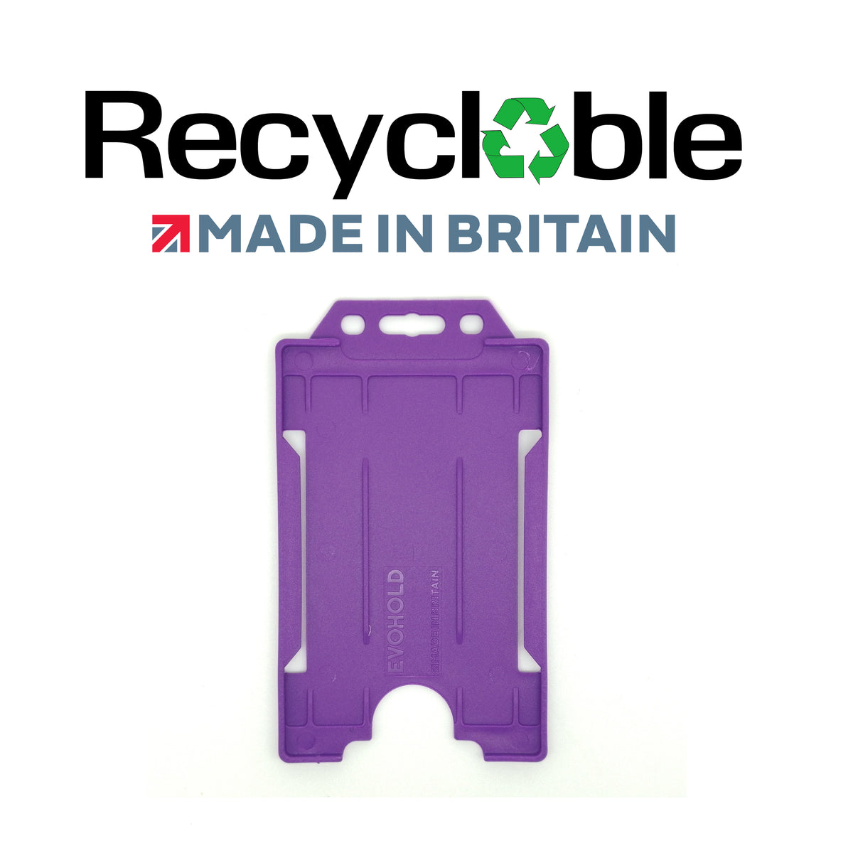 Evohold Recyclable Single Sided Portrait ID Card Holders | RSSP
